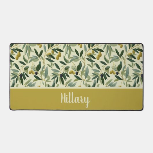 Olive Branch Monogram Name Bureaumat (Voorkant)