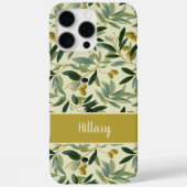 Olive Branch Monogram Name Case-Mate iPhone Case (Achterkant)