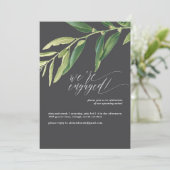 Olive Branch Moody Illustrated Engagement Party Kaart (Staand voorkant)