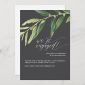 Olive Branch Moody Illustrated Engagement Party Kaart (Voorkant / Achterkant)