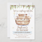 Olive Branch Noah's Ark Boys 1e verjaardag Kaart (Voorkant)