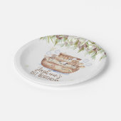 Olive Branch Noah's Ark Boys 1e verjaardag Papieren Bordje (Gekanteld)