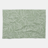 Olive Branch Pattern Sage Green Theedoek (Horizontaal)