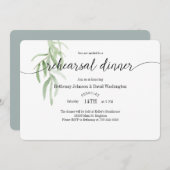 Olive Branch Rehearsal Dinner Invitation Kaart (Voorkant / Achterkant)