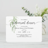 Olive Branch Rehearsal Dinner Invitation Kaart (Staand voorkant)