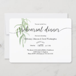 Olive Branch Rehearsal Dinner Invitation Kaart