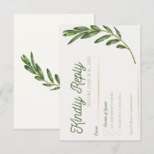 Olive Branch - RSVP Kaart (Voorkant / Achterkant)