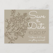 Olive Branch Save the Date Aankondigingskaart (Voorkant)