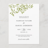 Olive Branch Save the Date ansichtkaart Aankondigingskaart (Voorkant)