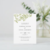 Olive Branch Save the Date ansichtkaart Aankondigingskaart (Staand voorkant)