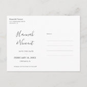 Olive Branch Save the Date Briefkaart | Ivory (Achterkant)
