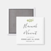Olive Branch Save the Date Magnet (Voorkant / Achterkant)