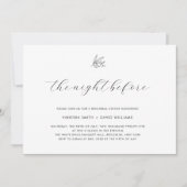 Olive Branch Script Rehearsal Dinner Invitation Kaart (Voorkant)