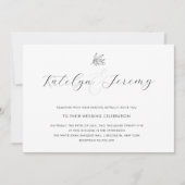 Olive Branch Script Wedding Invitation Kaart (Voorkant)