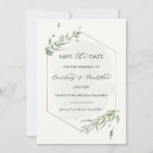 Olive Branch sla de datumkaart op Save The Date (Voorkant)