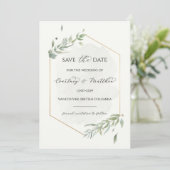 Olive Branch sla de datumkaart op Save The Date (Staand voorkant)