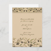 Olive Branch Toscane Sla de datum op Aankondigingskaart (Voorkant / Achterkant)