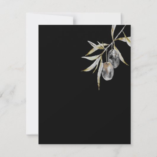 Olive Branch Trouwdetails Behuizing Kaarten (Achterkant)