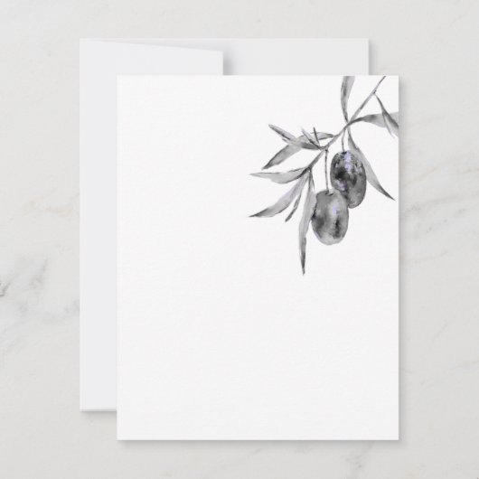 Olive Branch Trouwdetails Behuizing Kaarten (Achterkant)