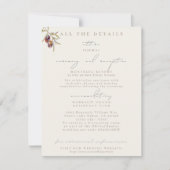 Olive Branch Trouwdetails Behuizing Kaarten (Voorkant)