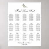 Olive Branch Trouwstoelindeling | Minimaal Poster (Voorkant)