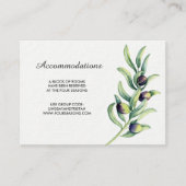 Olive Branch Vineyard Wedding Accommodation Card Informatiekaartje (Voorkant)