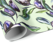 Olive Branch Watercolor Pattern Cadeaupapier (Rol Hoek)