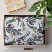 Olive Branch Watercolor Pattern  Tissuepapier (Geschenk)