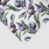 Olive Branch Watercolor Pattern  Tissuepapier (Detail)