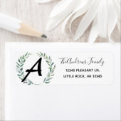 Olive Branch Waterverf Custom Return Adres Etiket (Insitu)