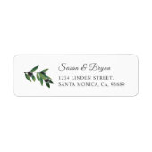 Olive Branch Wedding Address Label (Voorkant)