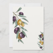 Olive Branch wedding for Family and Friends Kaart (Achterkant)