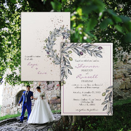 Olive Branch Wedding Invitation Kaart