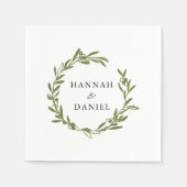 Olive Branch Wedding Napkins Servet (Voorkant)