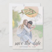 Olive Branch Wedding Photo Save the Date (Voorkant)