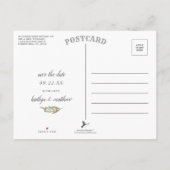 Olive Branch Wedding Photo Save the Date Aankondigingskaart (Achterkant)