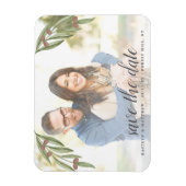 Olive Branch Wedding Photo Save the Date Magneet (Verticaal)