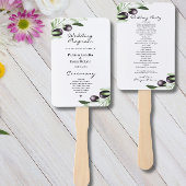 Olive Branch Wedding-programma Ventilatoren Handwaaier