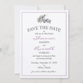 Olive Branch Wedding Save the Date Kaart (Voorkant)
