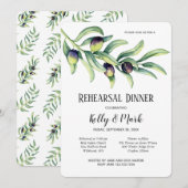 Olive Branch wijnmakerij repetitie diner Kaart (Voorkant / Achterkant)