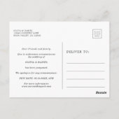 Olive Branch Wreath Wedding verander de datum Briefkaart (Achterkant)