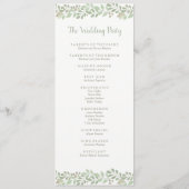 Olive Branches LOVE Collectie Programma Programmakaart (Achterkant)