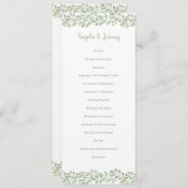 Olive Branches LOVE Collectie Programma Programmakaart (Voorkant / Achterkant)