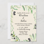 Olive bruiloft kaart (Voorkant)