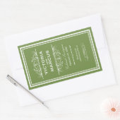 Olive bruiloft wijn fles Monogram Favor Labels (Envelop)