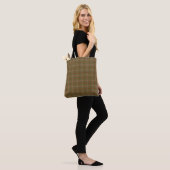Olive Burgundy White Plaid Classic Tote Bag (Op model)