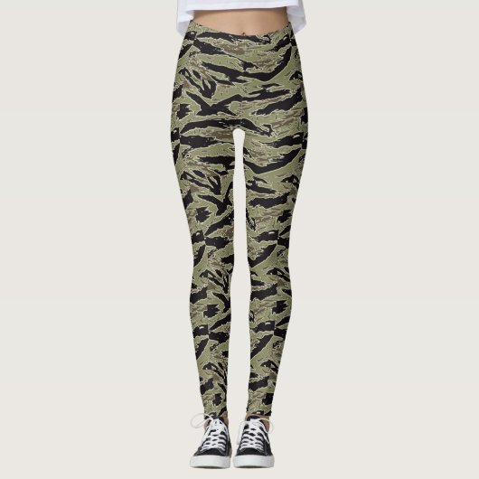 Olive Camouflage Leggings van vrouwen (Voorkant)