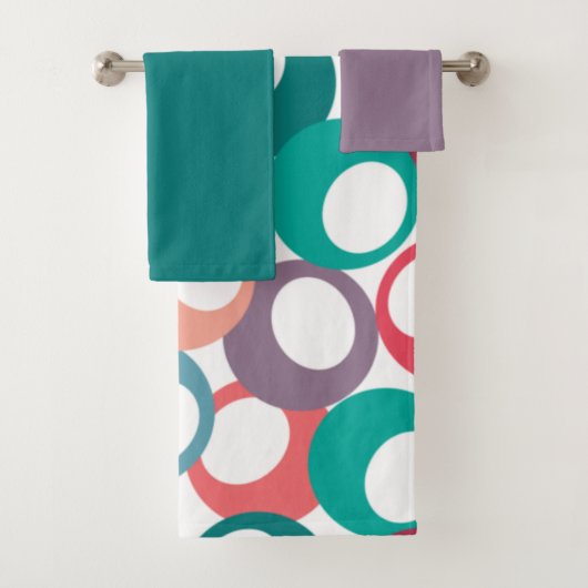 Olive Circles Bath Towel Set Bad Handdoek (Insitu)