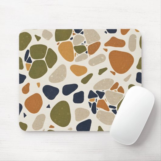 Olive Clay Terrazzo Muismat (Met muis)