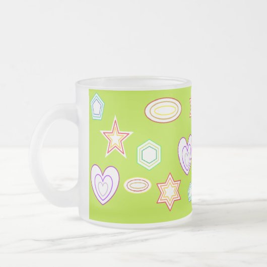 Olive colour Shapes mug Matglas Koffiemok (Links)